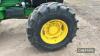 JOHN DEERE 3650 diesel TRACTOR Reg. No. Serial No. Fitted with SG2 cab, Power Synchron, sunroof and cab heater on 460/85R38 rear and 420/85R24 front wheels and tyres. Showing 7,038hrs - 22