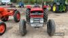 MASSEY FERGUSON 135 3cylinder diesel TRACTOR Serial No. 94693 A well presented example - 2