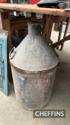 10gallon conical oil drum marked 'Cellon'