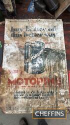 Prices Motorine oil show card