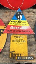 Raleigh Cycle & Terrys trouser clips show cards