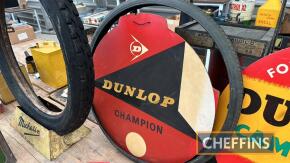 Dunlop Champion cycle tyre advertising show card c/w tyre