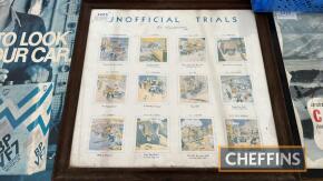 'Pratts Unofficial Trials' framed and glazed comic strip