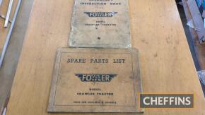 Fowler FD3 diesel crawler tractor operators instruction & spare parts books