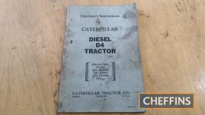 Caterpillar D4 operators manual t/w Bosch magneto instructions