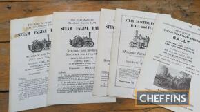 6no. Steam rally programmes, 1960s, Essex, Suffolk, Norfolk & Lincs