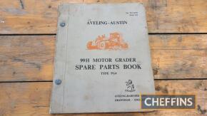 1955 Aveling-Barford 99+1 Motor Grader spare parts book Type PG4