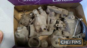 Qty tractor carburettors and fuel bowls etc