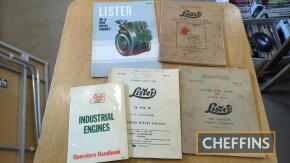 Lister diesel engines instruction books (4) t/w sales leaflet