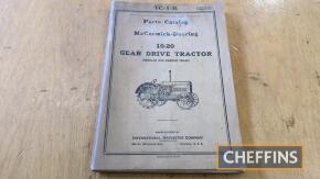 International 10-20 tractor parts book