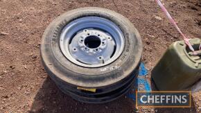 Pr. 600x16 wheels and tyres, unused