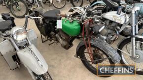 c.1944 NORTON 16H 634cc MOTORCYCLE This is ex-War Dept machine does not have any decipherable markings on the engine or frame. Fitted with an ex-War Dept 'Big Four' with wide ratio gearbox. Bought by our vendor as an incomplete project, he has sourced mi