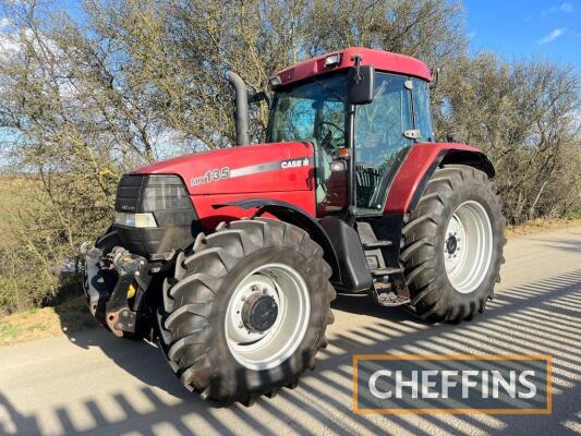 2000 CASE IH MX135 diesel TRACTOR Reg. No. W772 UCJ Serial No. JJE0965390 A very straight and original ex-farm example fitted front axle suspension and front linkage and PTO and air conditioning on original Michelin tyres. Showing just 3,449 hours