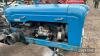 1961 FORDSON Super Major 4cylinder diesel TRACTOR Reg. No. 105 CBL Serial No. 08B766109 Fitted with side belt pulley and tool box - 13