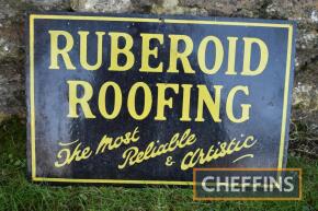 Ruberoid Roofing single sided enamel sign, 18x12ins