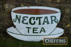 Nectar Tea single sided enamel sign, 21x13ins