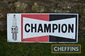 Champion Spark Plug single sided printed tin sign, 23x10ins