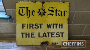 The Star 'first with the latest' enamel sign