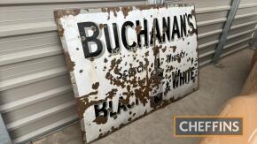 Buchanans whiskey enamel sign, 72x48ins (6x4ft)