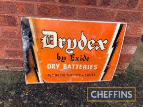 Drydex by excide, dry battery sign