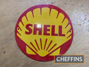 Shell reproduction enamel sign