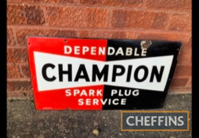 Champion Dependable Spark Plug enamel sign