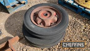 Massey Ferguson cast iron front wheels with tyres