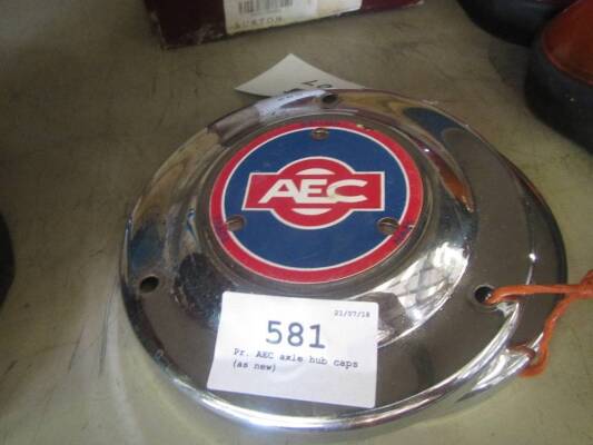 Pr. AEC axle hub caps (as new)