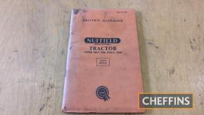 Nuffield Universal drivers handbook and lubrication chart