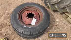 Massey Ferguson 16in front wheel 'red' c/w Goodyear tyre & tube