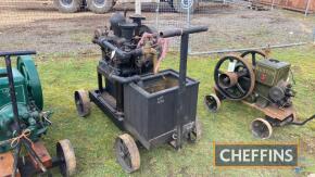 1910 Kewanee Type 18A 2.5hp 4ins bore, 5ins stroke single cylinder engine with single flywheel. This engine started life pumping water from a reservoir in the Adirondack Mountains, New York to 1,000gal tanks that supplied a summer camp up to 1945. A rare