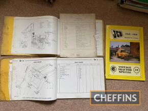 1960 JCB 4C operator and parts manuals t/w JCB history book