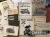 Steam traction engines ephemera, literature and books - 2