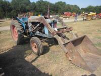 1959 FORDSON Super Major 4cylinder diesel TRACTORFitted with a front loader, incorrect bonnet and reported to be a good working example that has seen little use in the last 20 years. No registration documents available 