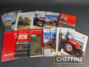 Qty Massey Ferguson tractor brochures, product ranges, guides and instruction books