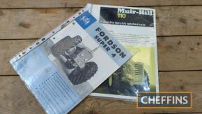 Fordson Super 4 sales leaflet t/w Muir Hill 110 leaflet and Roadless 98 S Series