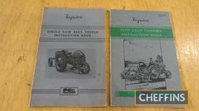 Ferguson Single Row Beet Topper, 60 C.F.M Compressor and Row Crop Thinner instruction books (3)