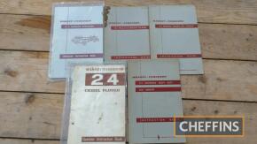 Massey Ferguson instruction books to include 19-7 Manure Spreader (unopened), Chisel Plough, Disc Harrow, Linkage Winch, Rotary Cutter etc (10)