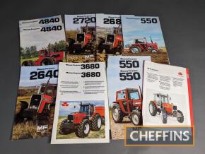 Massey Ferguson tractor brochures to inc. 4840, 2720, 550, 2680 etc