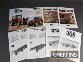 Massey Ferguson tractor and machinery brochures to inc. 550, 3680, cultivators etc