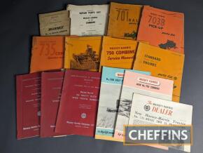 Massey Harris, qty of combine harvester sales leaflets and instruction manuals etc