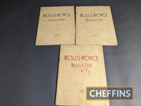 Rolls-Royce bulletin from January 1954, June 1954 and January 1958