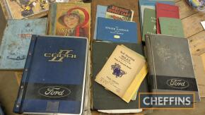 Qty repair manuals and handbooks, mostly manufacturer issued to inc. Commer, Borgward, Triumph, Solex etc