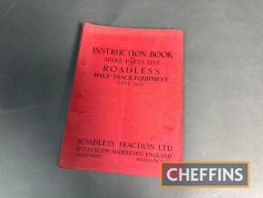 Roadless Half-Track Type DG instruction manual and spare parts list
