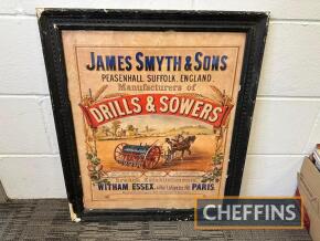 Framed James Smyth & Sons Drills & Sowers reproduction print