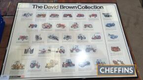 David Brown tractor range poster, framed