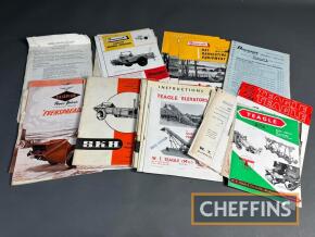 Qty of agricultural machinery brochures and leaflets to inc' Salopian, Teagle etc