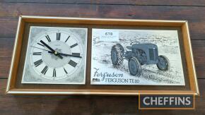 Ferguson TE-20 framed picture and clock