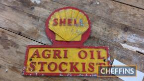 Shell Tractor Oil cast aluminium sign