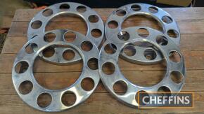 4no. 10 stud lorry wheel trims removed from Foden